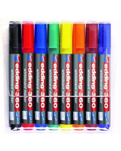 Set de markere pentru tablă albă Edding 360 - 8 culori - 1