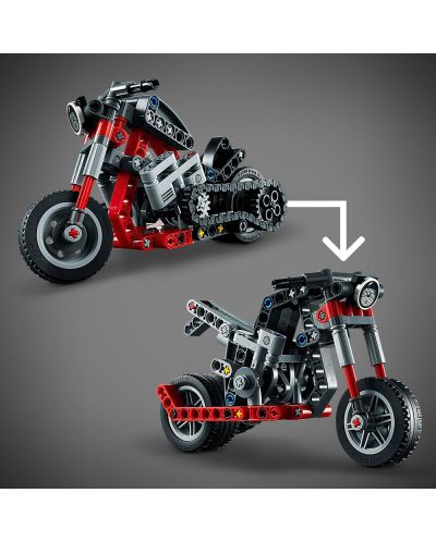 Set constructie Lego Technic - Motocicleta 2 in 1 (42132) - 3
