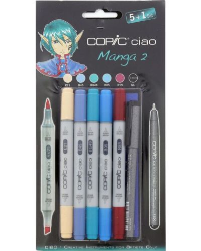 Set markere Copic Ciao - Set Manga 2, 5+1 - 1