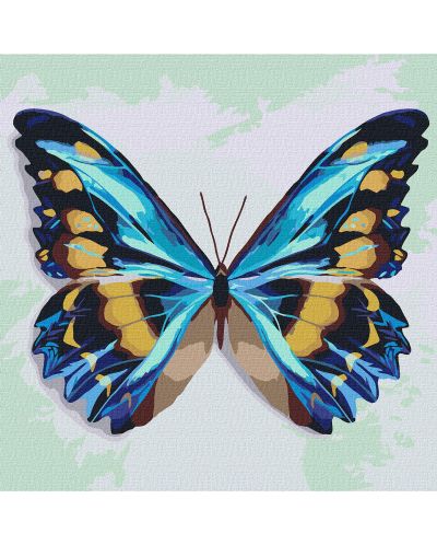 Set de pictură pe numere Ideyka - Fluture albastru, 25 x 25 cm - 1