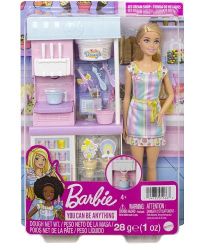 Barbie set - Barbie cu magazin de inghetata - 1