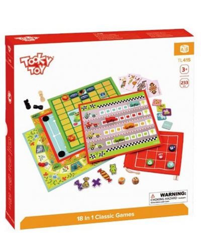 Set jocuri clasice Tooky Toy - 18 in 1 - 1