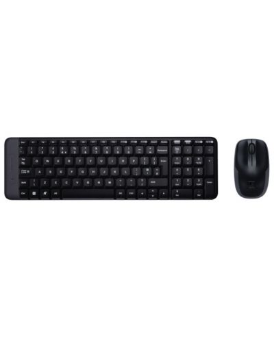 Set mouse si tastatura Logitech - MK220, wireless, negru - 1