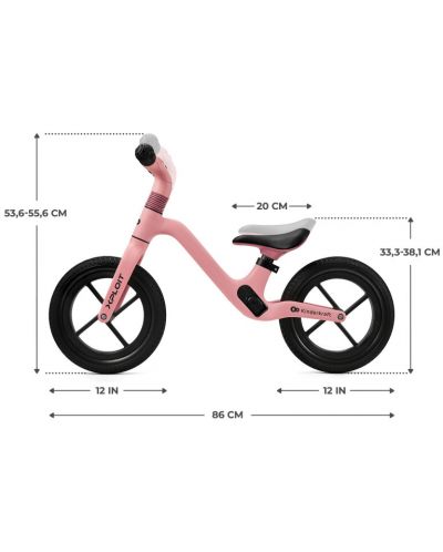 Bicicleta de echilibru  KinderKraft - Xploit, roz - 7