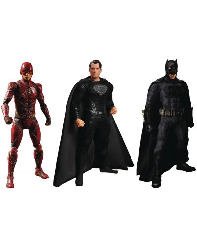 Set de figurine de acțiune Mezco DC Comics: Justice League - Deluxe Steel Box (Zack Snyder's Justice League) - 1