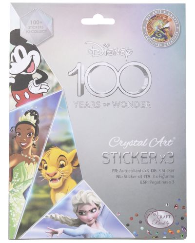 Set de autocolante Craft Buddy - Disney 100, pachet de tapiserie cu diamante - 2