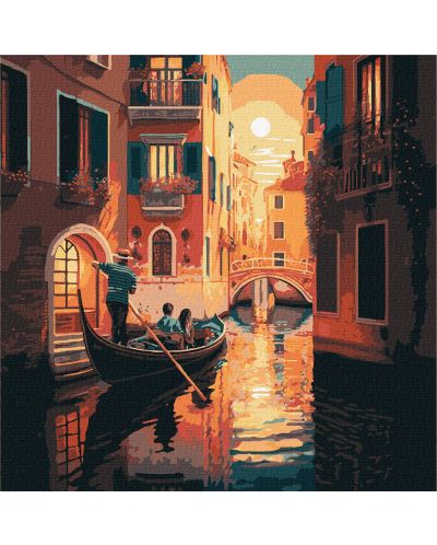 Set de pictură pe numere Ideyka - Veneția, 40 x 40 cm - 1