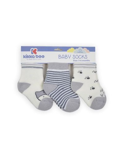 Set Sosete pentru bebelusi flausate Kikka Boo - Din bumbac, 2-3 ani, 3 perechi - 1