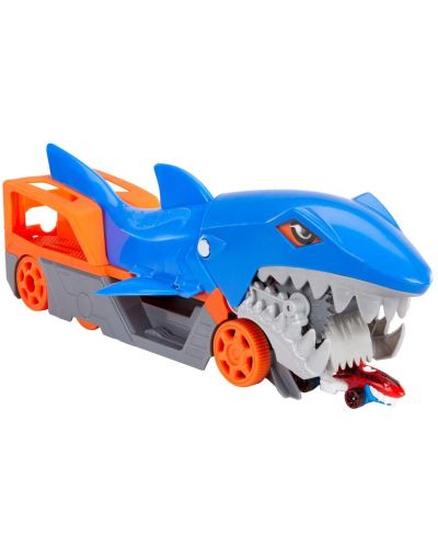 Set Mattel Hot Wheels - Transportor auto Rechin, cu o masina - 4