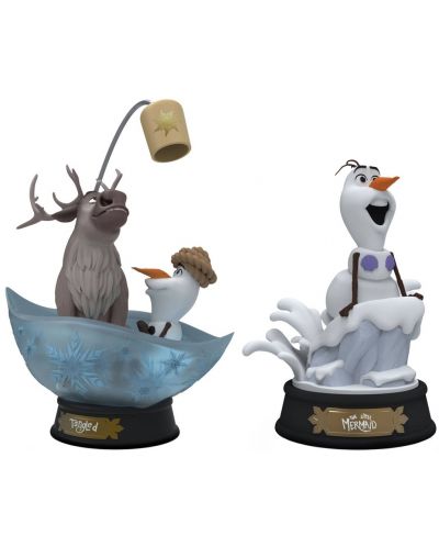 Set statuete  Beast Kingdom Disney: Frozen - Olaf Presents Tangled and The Little Mermaid (Exclusive Edition) - 1