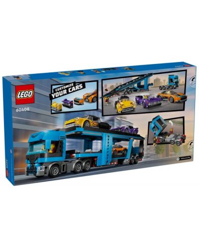 Constructor LEGO City - Camion transportor de mașini sport (60408) - 2