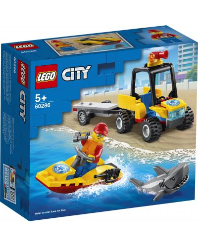 Set de construit Lego City - ATV pentru actiuni de salvare pe plaja (60286) - 1