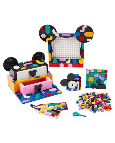 Constructor LEGO Dots - Cutie proiect școlară Mickey Mouse și Minnie Mouse (41964) - 2
