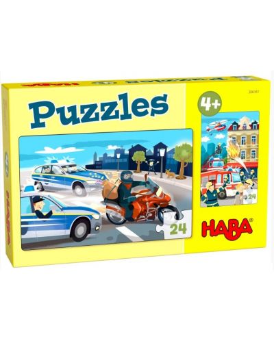 Set puzzle Haba - Profesii, 2 piese - 1