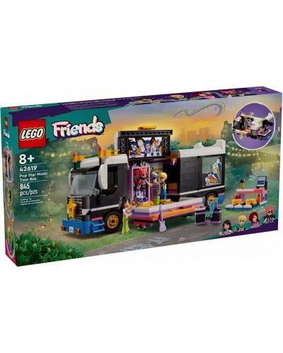 Constructor LEGO Friends -Autobuz de turism pop star (42619) - 1