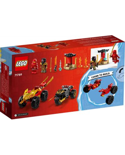 Constructor LEGO Ninjago - Bătălia lui Kai și Ras cu o bicicletă și o mașină (71789) - 8