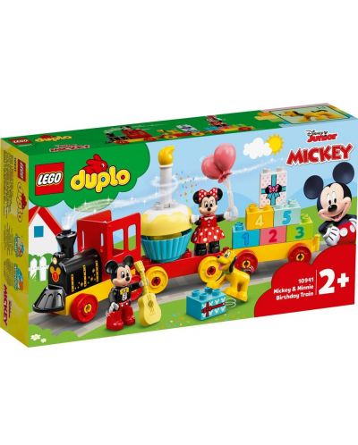 Set de construit Lego Duplo Disney - Tren pentru ziua de nastele a lui Mickey si Minnie (10941) - 1