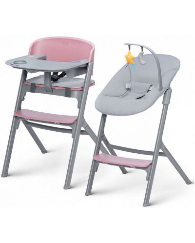 Set scaun de masa si sezlong KinderKraft - Livy and Calmee, Roz - 1