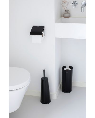 Set de 3 accesorii pentru toaletă Brabantia - ReNew, Matt Black - 2