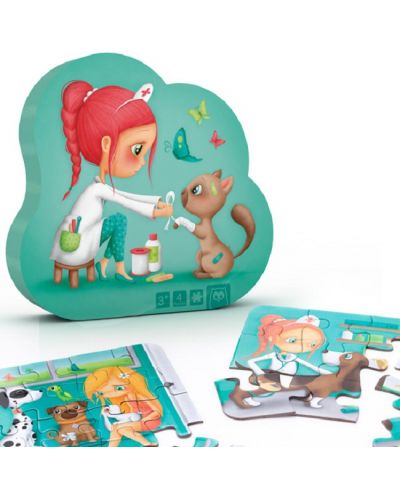 Set de puzzle-uri pentru copii Eurekakids - Cabinet veterinar - 1