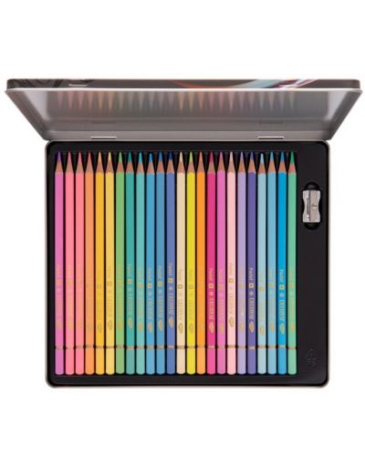 Set de creioane colorate Daco - 24 de culori, cutie metalică - 1