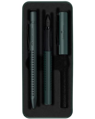 Set pix și stilou Faber-Castell Grip 2011 - Verde inchis - 1
