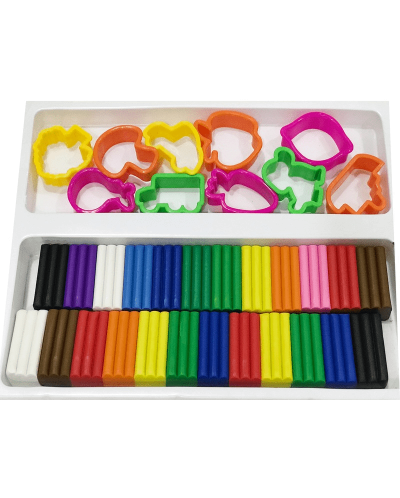 Set de modelat cu plastilina Carioca Plasty Creator - 50 piese, 24 culori - 4