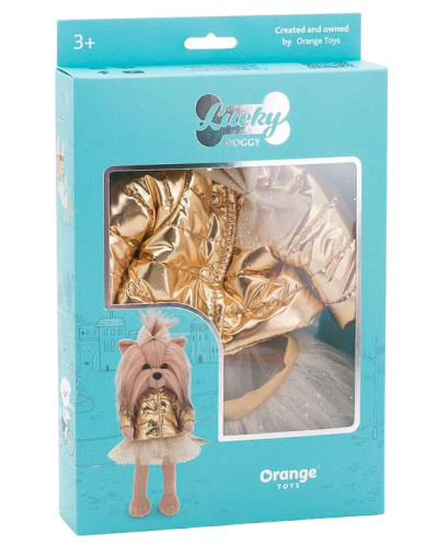 Orange Toys Lucky Doggy Set de îmbrăcăminte pentru păpuși Lucky Doggy - Jachetă aurie - 5
