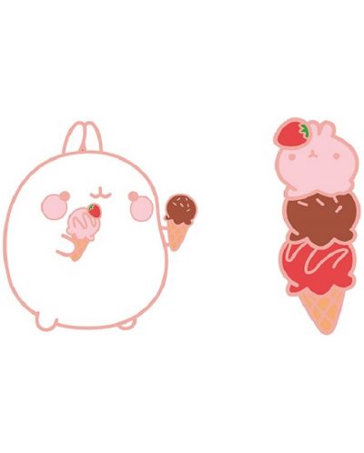 Set de insigne  ABYstyle Animation: Molang - Ice Cream - 1