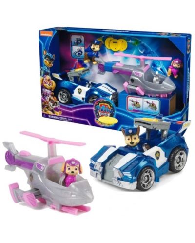 Set de vehicule Spin Master Paw Patrol: The Mighty Movie - Skye și Chase - 1