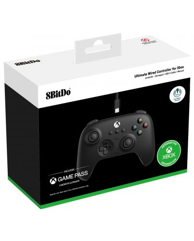 Controller 8BitDo - Ultimate Wired, Hall Effect Edition, negru (Xbox One/Xbox Series X/S) - 4