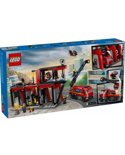 Constructor LEGO City - Stație de pompieri cu mașină de pompieri (60414) - 2