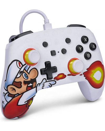 Controller PowerA - Enhanced,  cu fir, pentru Nintendo Switch, Fireball Mario - 2