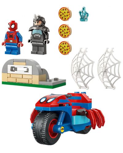 Constructor LEGO Marvel Super Heroes -Spidey pe o motocicletă vs