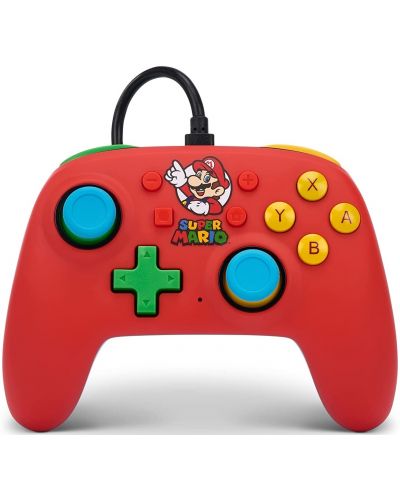 Controller PowerA - Nano, cu fir, pentru Nintendo Switch, Mario Medley - 1