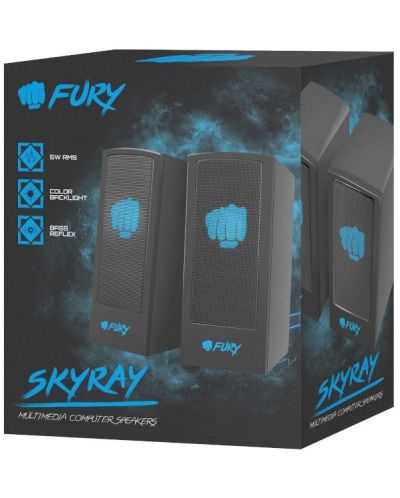 Sistem audio Fury - Speaker, 2 броя, 2.0, negru - 3