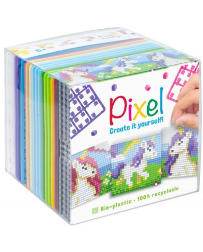 Set de pixeli creativi Pixelhobby Classic - Cube, Unicorns  - 1