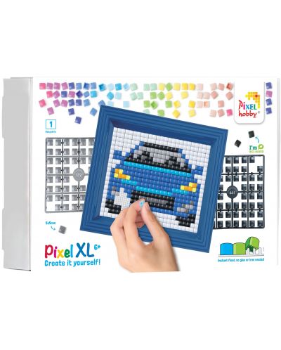 Set creativ cu cadru și pixeli Pixelhobby - XL, Car - 1
