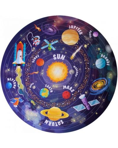 Puzzle rotund Apli - Sistemul solar, 48 piese - 2