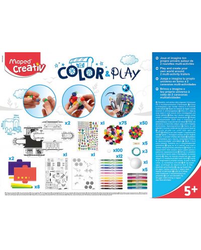 Set creativ Maped Color & Play - Creaza si coloreaza o caravana - 4