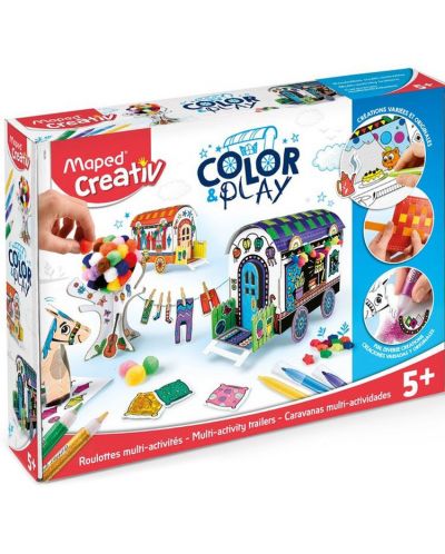 Set creativ Maped Color & Play - Creaza si coloreaza o caravana - 1