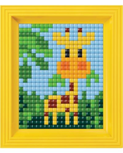 Set creativ cu rama si pixeli Pixelhobby - XL, Girafa - 1