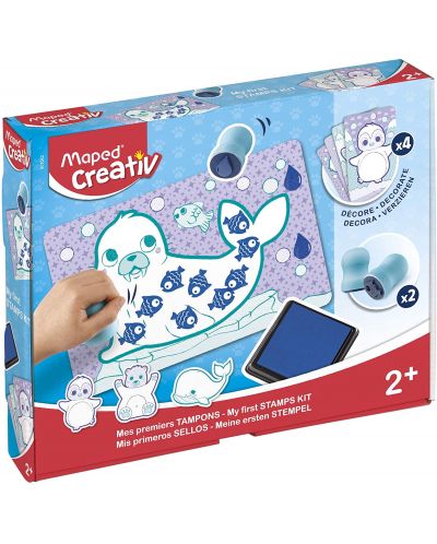 Set creativ cu stampile  Maped Creativ Early Age, 7 piese - 1