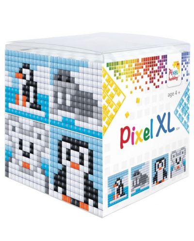 Set creativ cu pixeli Pixelhobby - XL, Cube, animale polare - 1