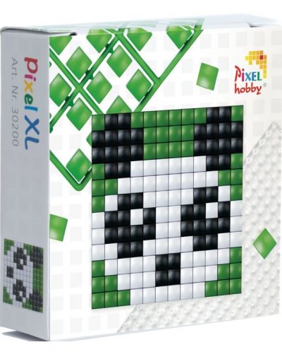 Kit creativ cu pixeli Pixelhobby - XL, Panda - 1