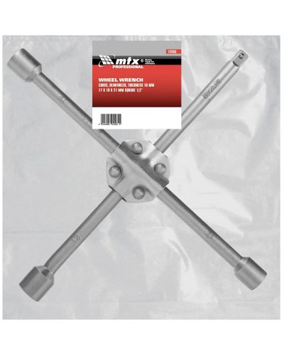 Cheie pentru roți MTX - 17 x 19 x 21 mm, 1.2'', Ø16 mm, întărită - 5