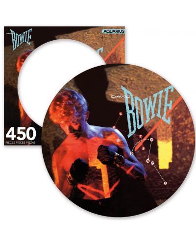 Puzzle rotund Aquarius de 450 piese - David Bowie - 1