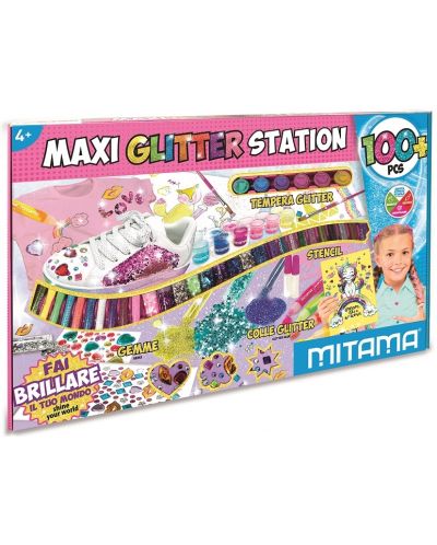 Set creativ Mitama Maxi Glitter Station - 100 de piese - 1
