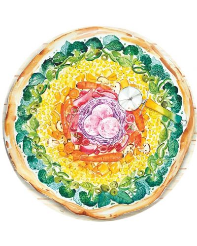 Puzzle rotund Ravensburger cu 500 de piese - Pizza - 2