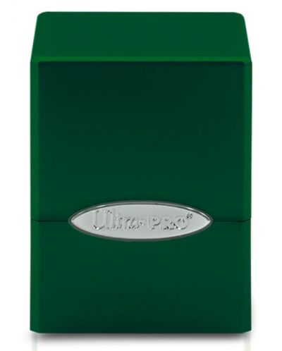 Cutie pentru cărți Ultra Pro Satin Cube -  Hi-Gloss Emerald Green - 2